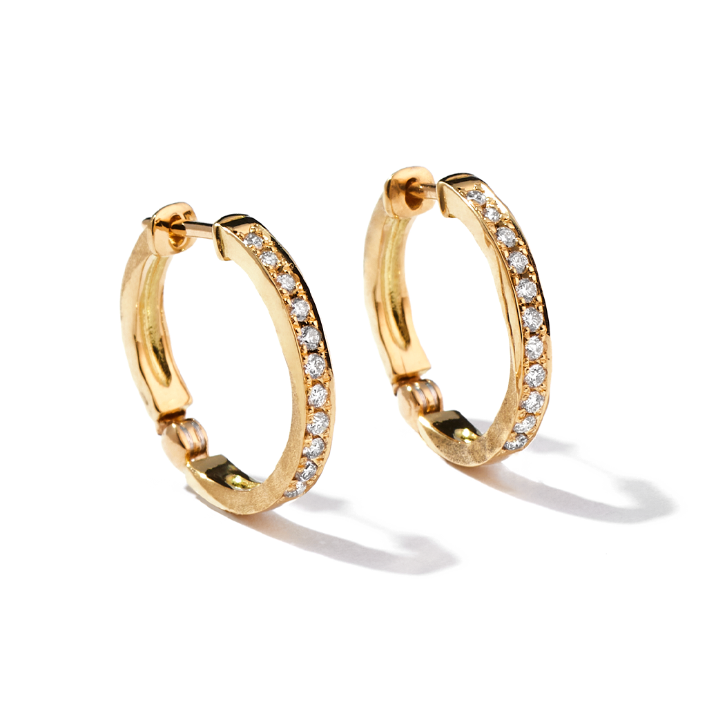 ENパヴェダイヤモンドフープピアス – MILAMORE JAPAN