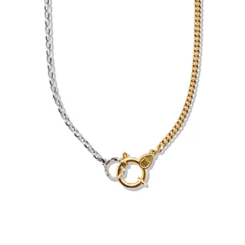 [鑑定済] MILAMORE クラシックデュオチェーンK18 ネックレス ダイヤ 鑑定済] MILAMORE クラシックデュオチェーンK18 ネックレス