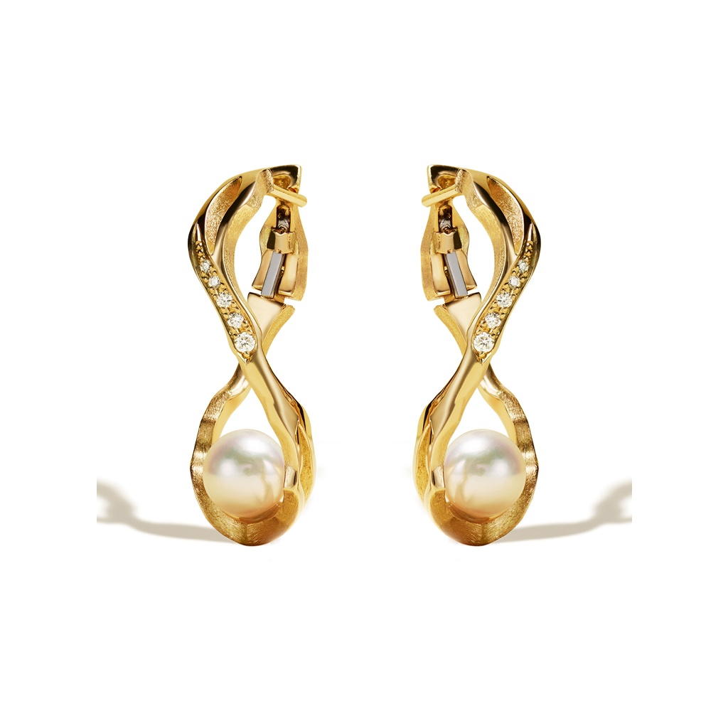 KINTSUGIインフィニティパールフープピアス