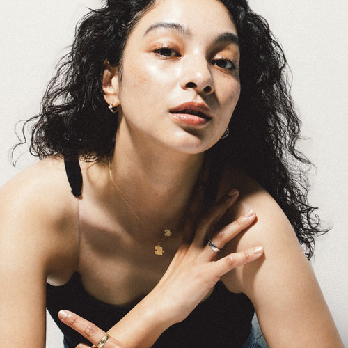 【WEB限定】点字ダイヤモンドマイクロミニパズルネックレス