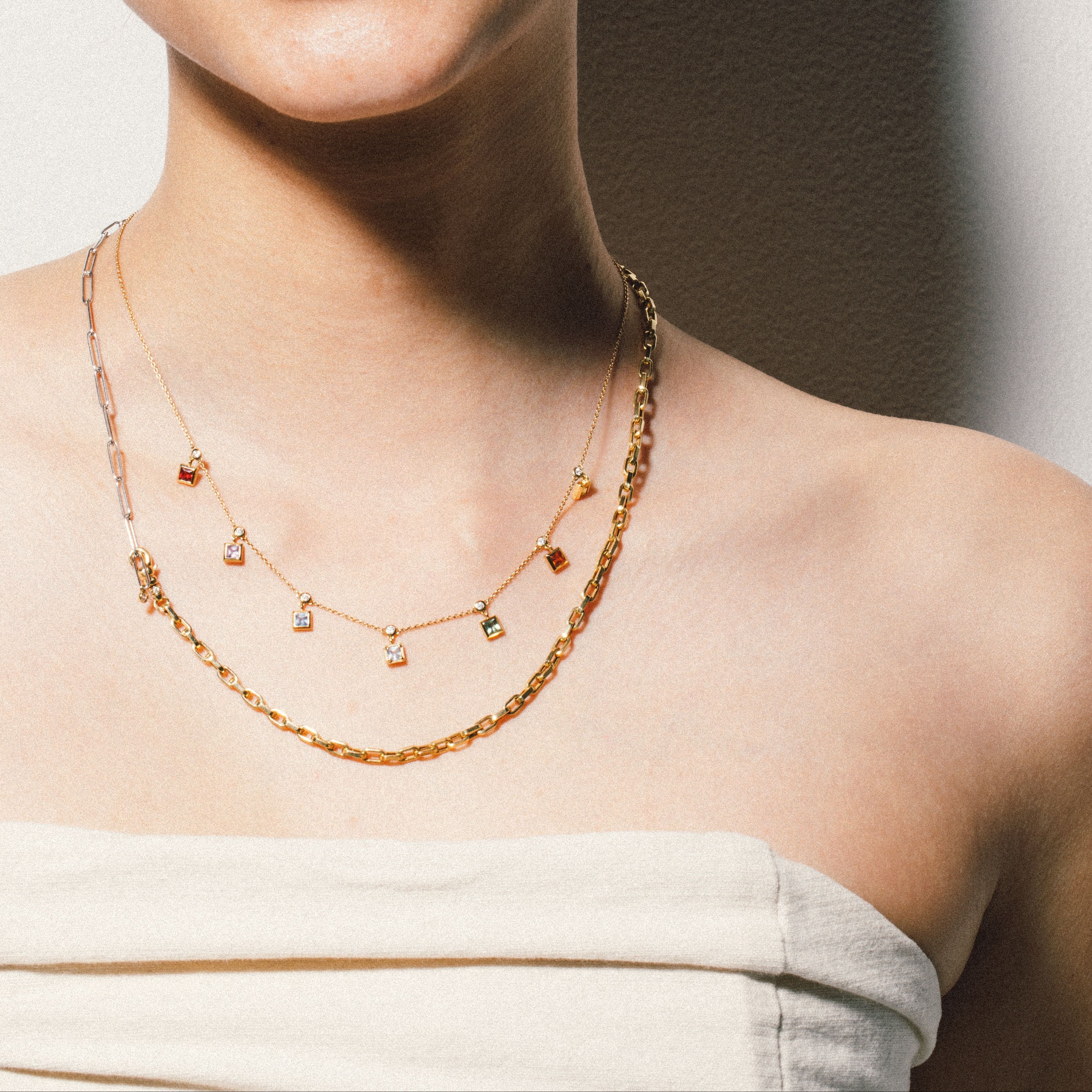 キャンディサファイアネックレス