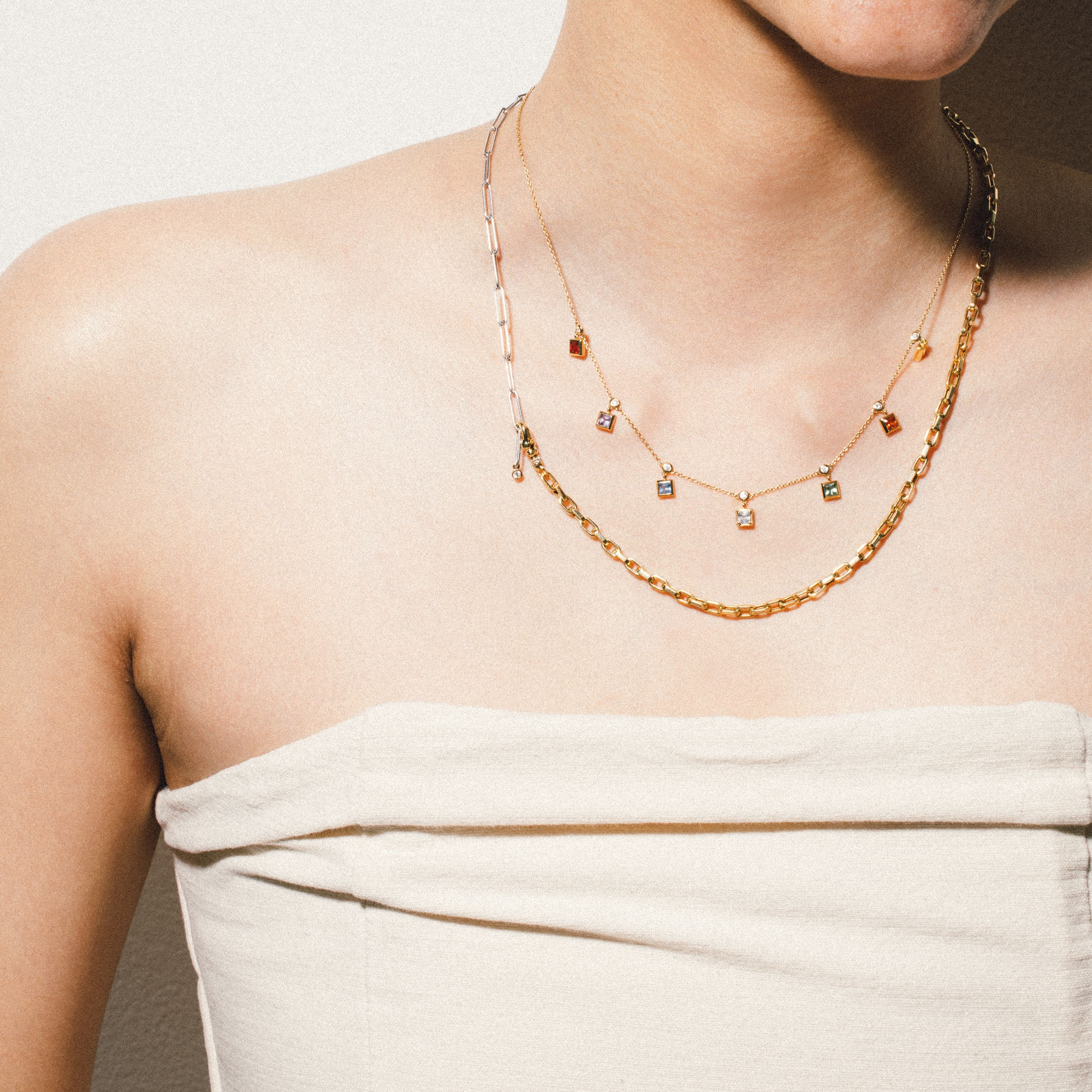 キャンディサファイアネックレス