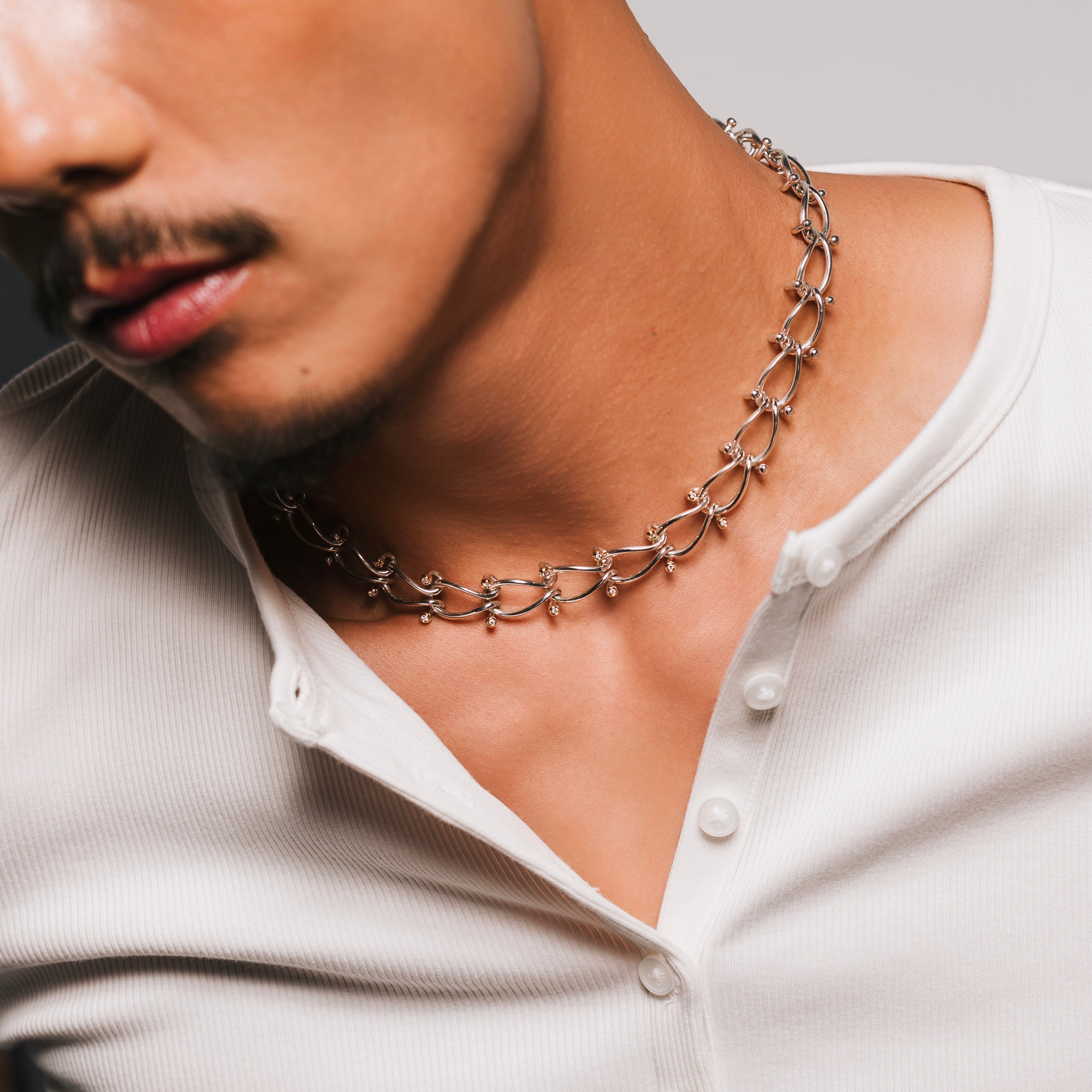 HASSOUパズルデュオチェーンJr.ダイヤモンドネックレス