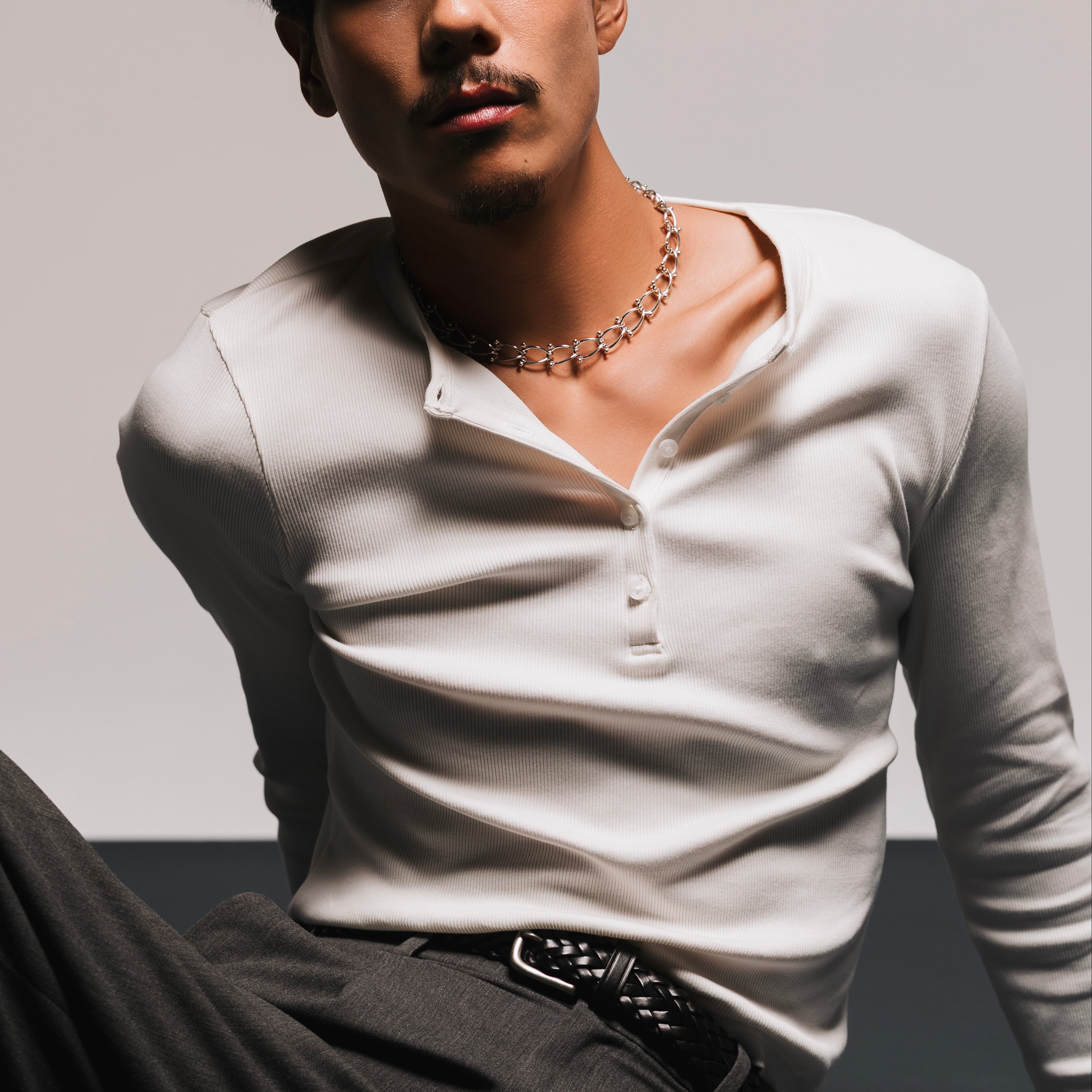 HASSOUパズルチェーンJr.シルバーネックレス