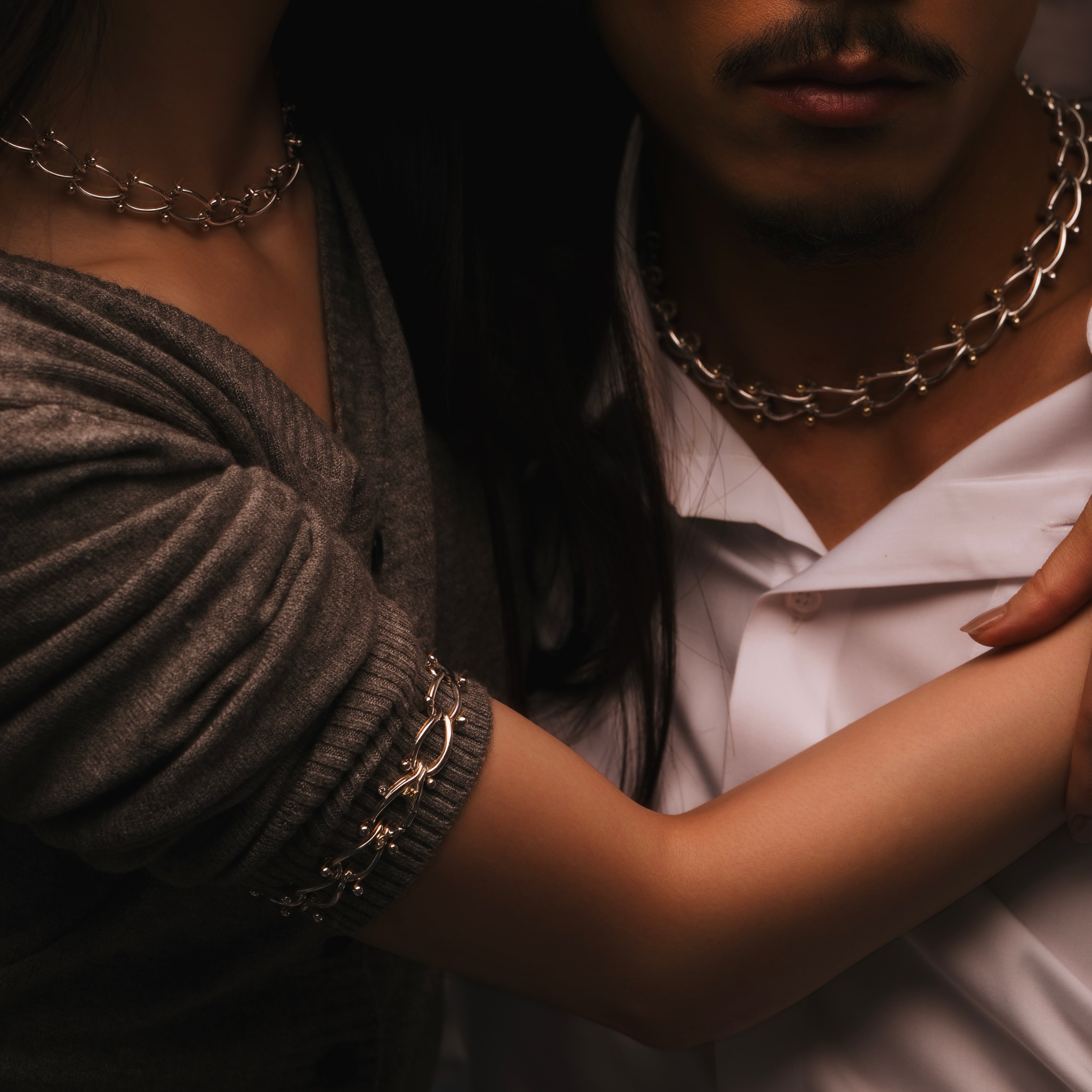 HASSOUパズルデュオチェーンJr.ダイヤモンドネックレス