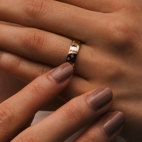 点字ダイヤモンドバンドリング YG「CUSTOM ORDER」