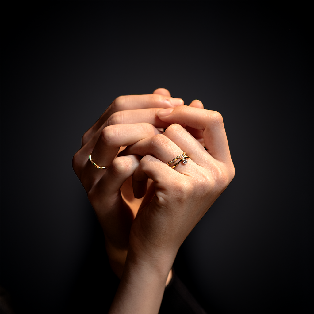 KINTSUGIパヴェダイヤモンドヴァインリング - Bridal