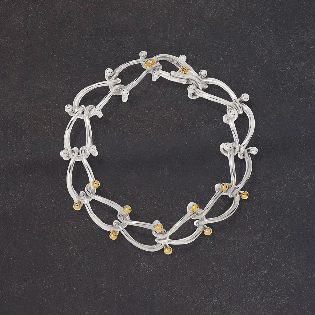 HASSOUパズルデュオチェーンブレスレット - Mens