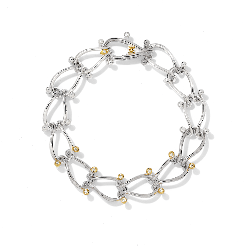 HASSOUパズルデュオチェーンJr.ダイヤモンドブレスレット