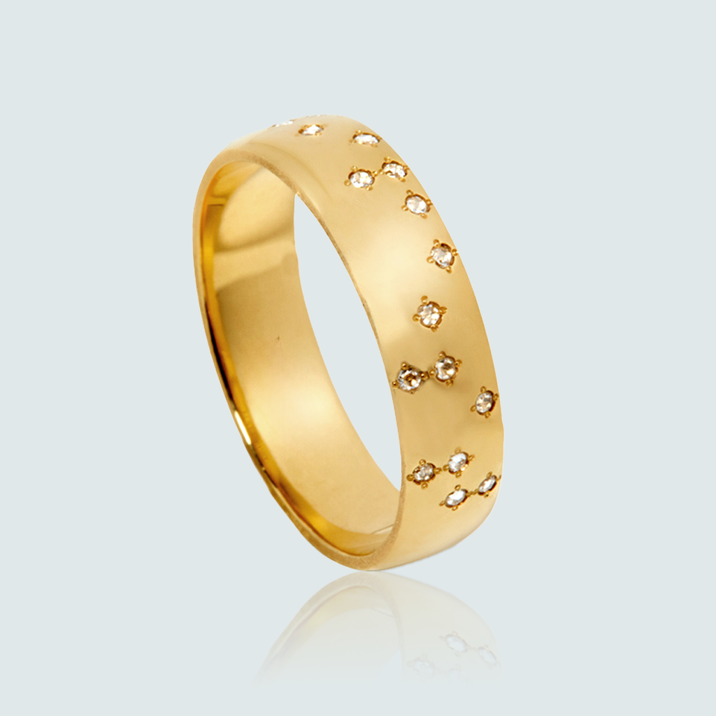 点字ダイヤモンドバンドリング「CUSTOM ORDER」YG - Bridal