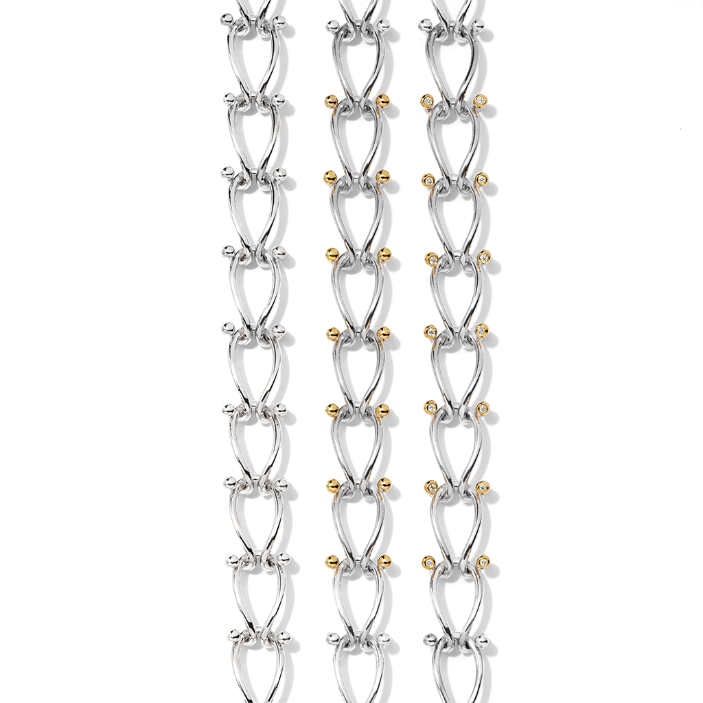 HASSOUパズルチェーンJr.シルバーブレスレット