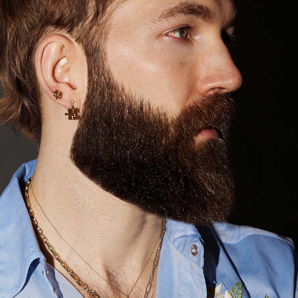 【WEB限定】点字ダイヤモンドパズルピアス(右耳)