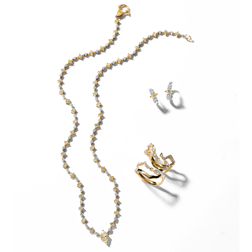 セルフラブギャラクシーダイヤモンドテニスネックレス - Bridal