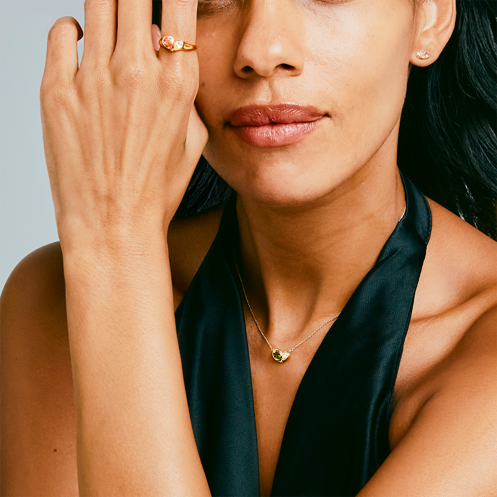 デュオハートカクテルリング