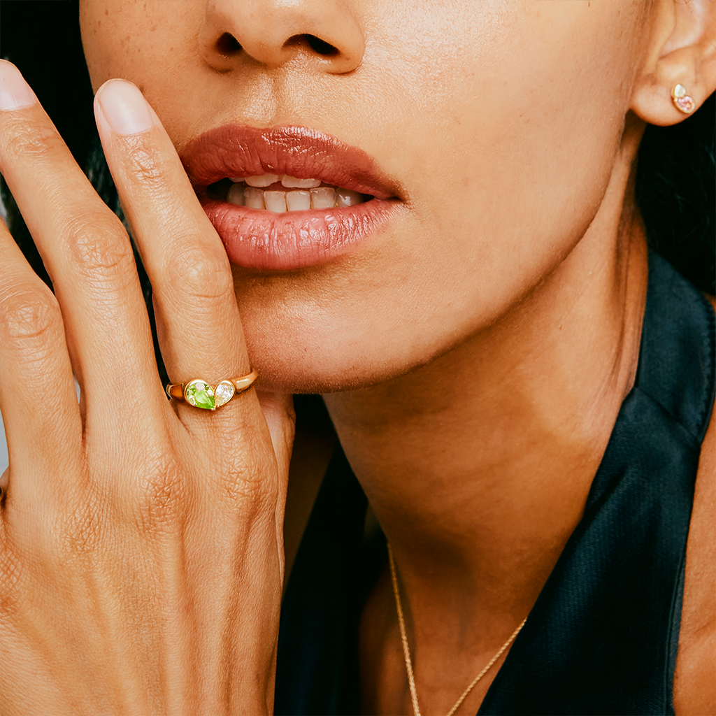 デュオハートカクテルリング