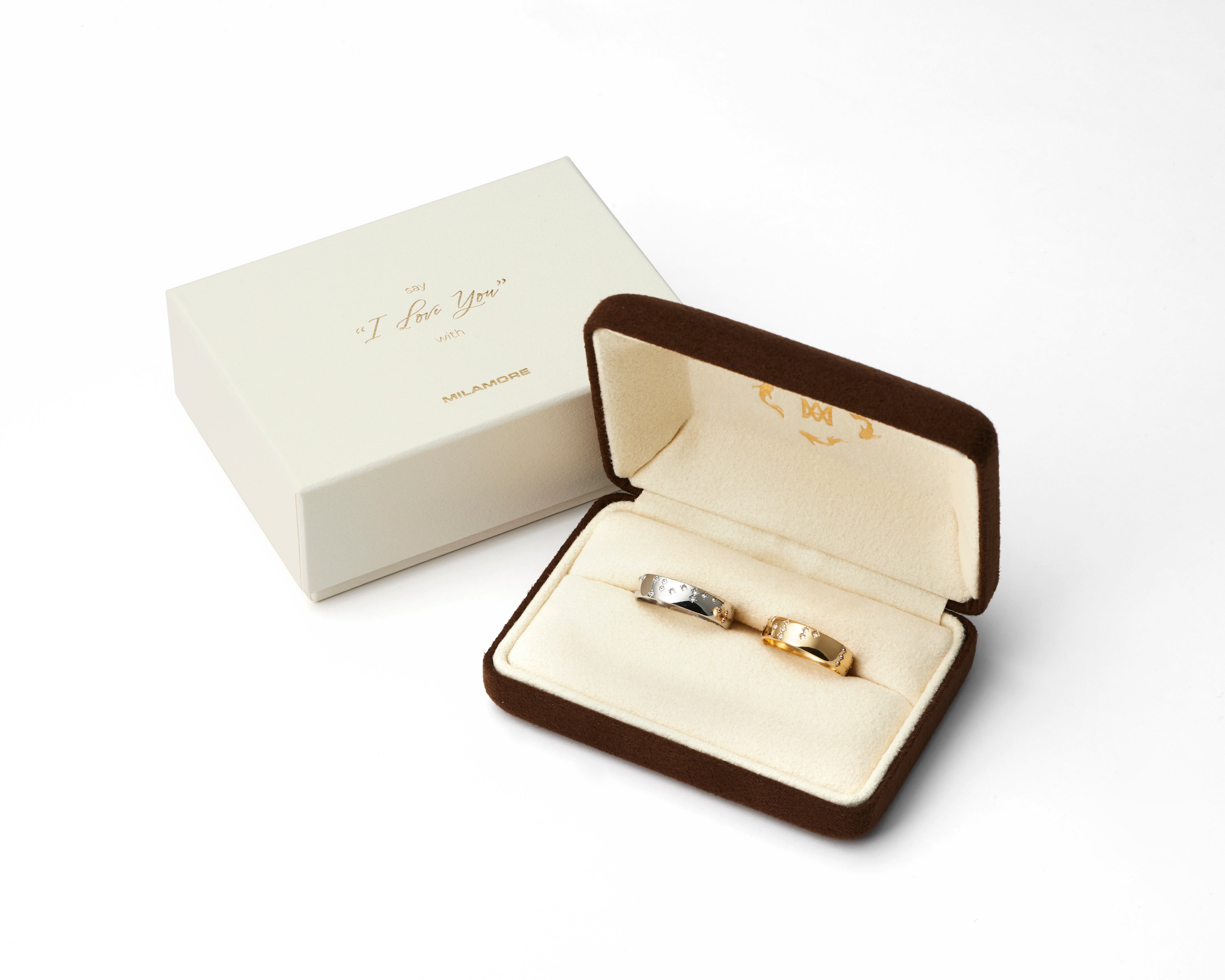 点字ダイヤモンドバンドリング「CUSTOM ORDER」YG - Bridal