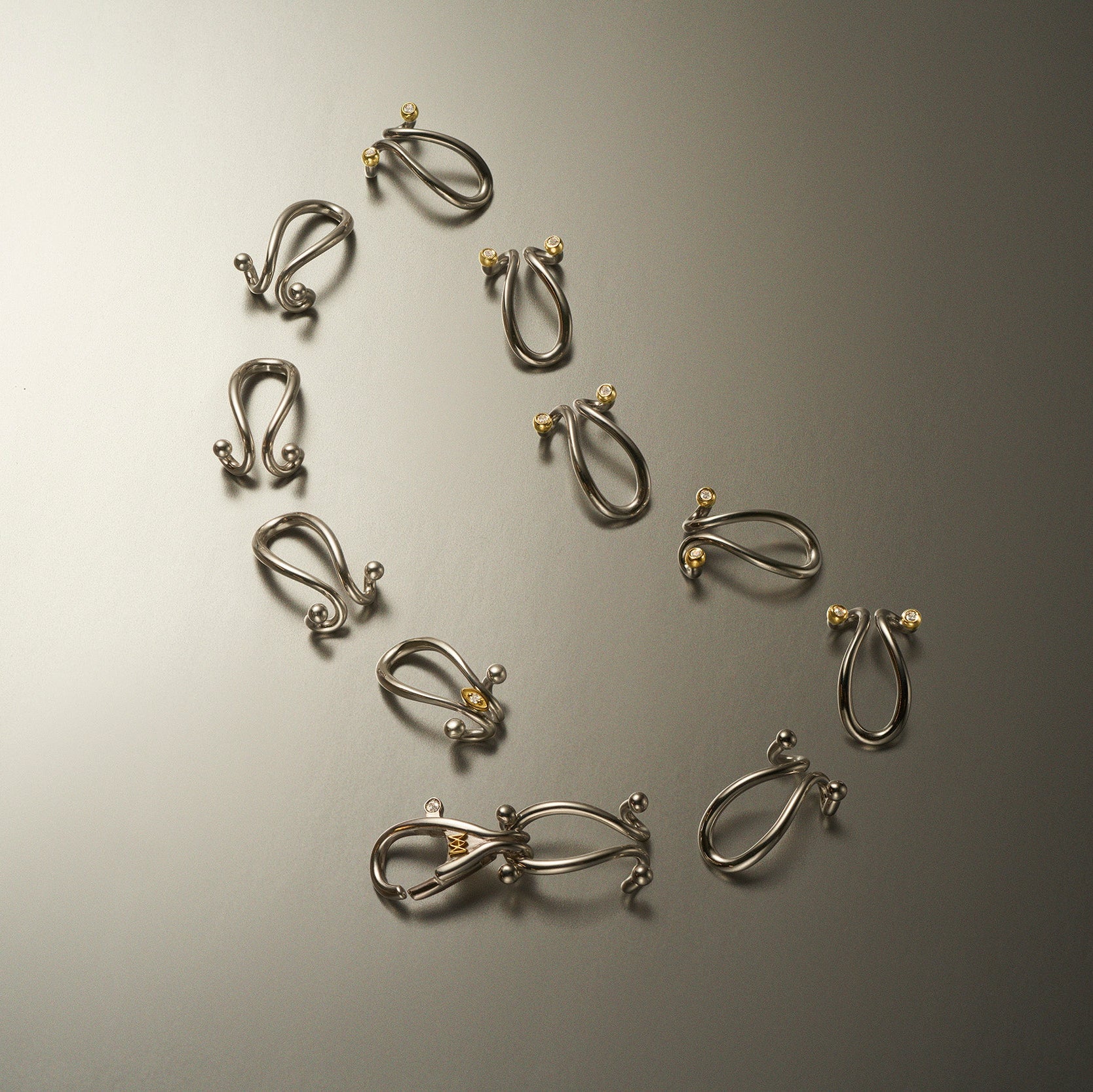 HASSOUパズルデュオチェーンブレスレット - Mens