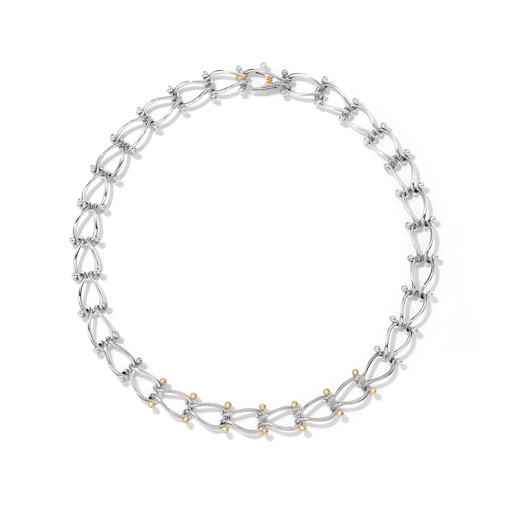 HASSOUパズルデュオチェーンJr.ダイヤモンドネックレス