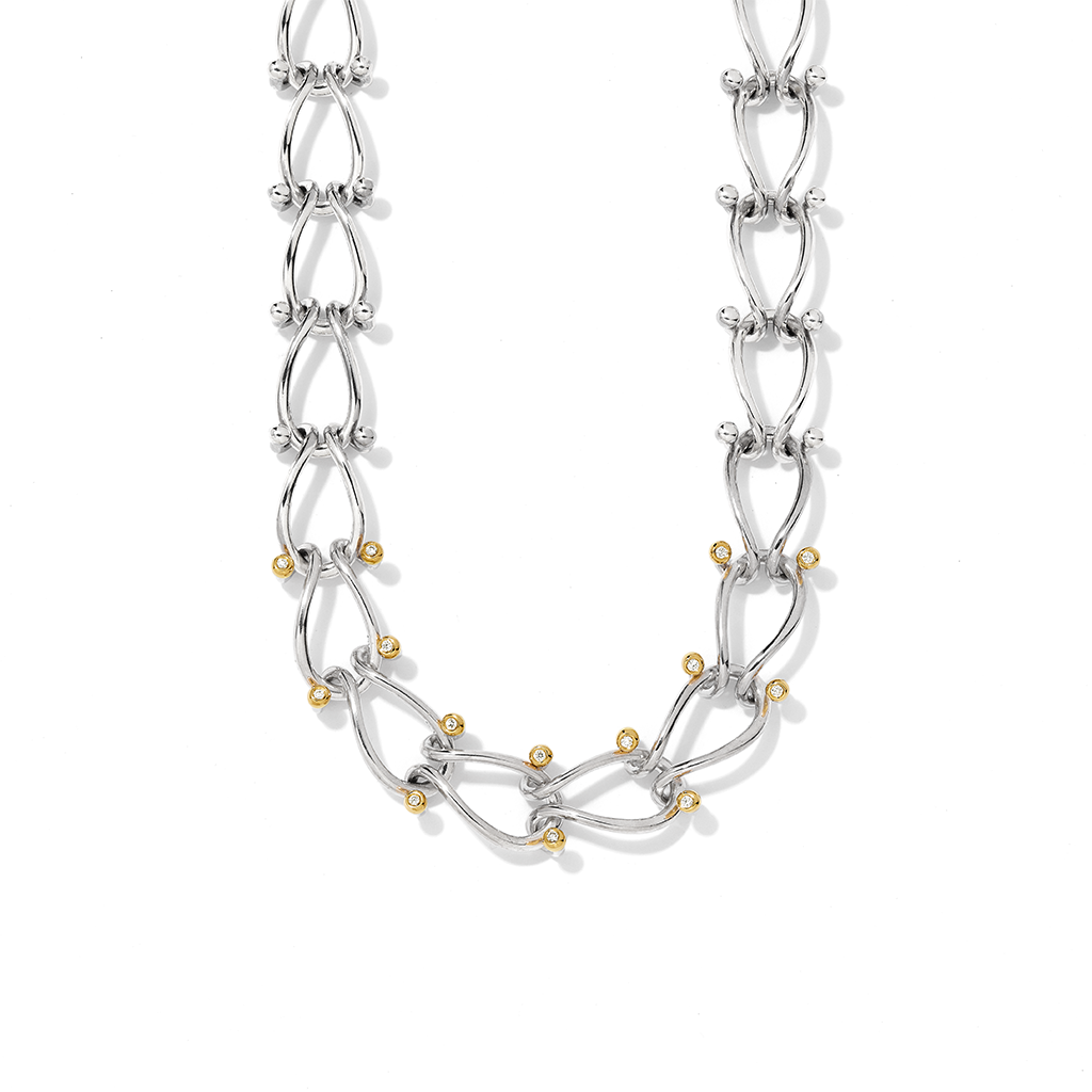 HASSOUパズルデュオチェーンJr.ダイヤモンドネックレス