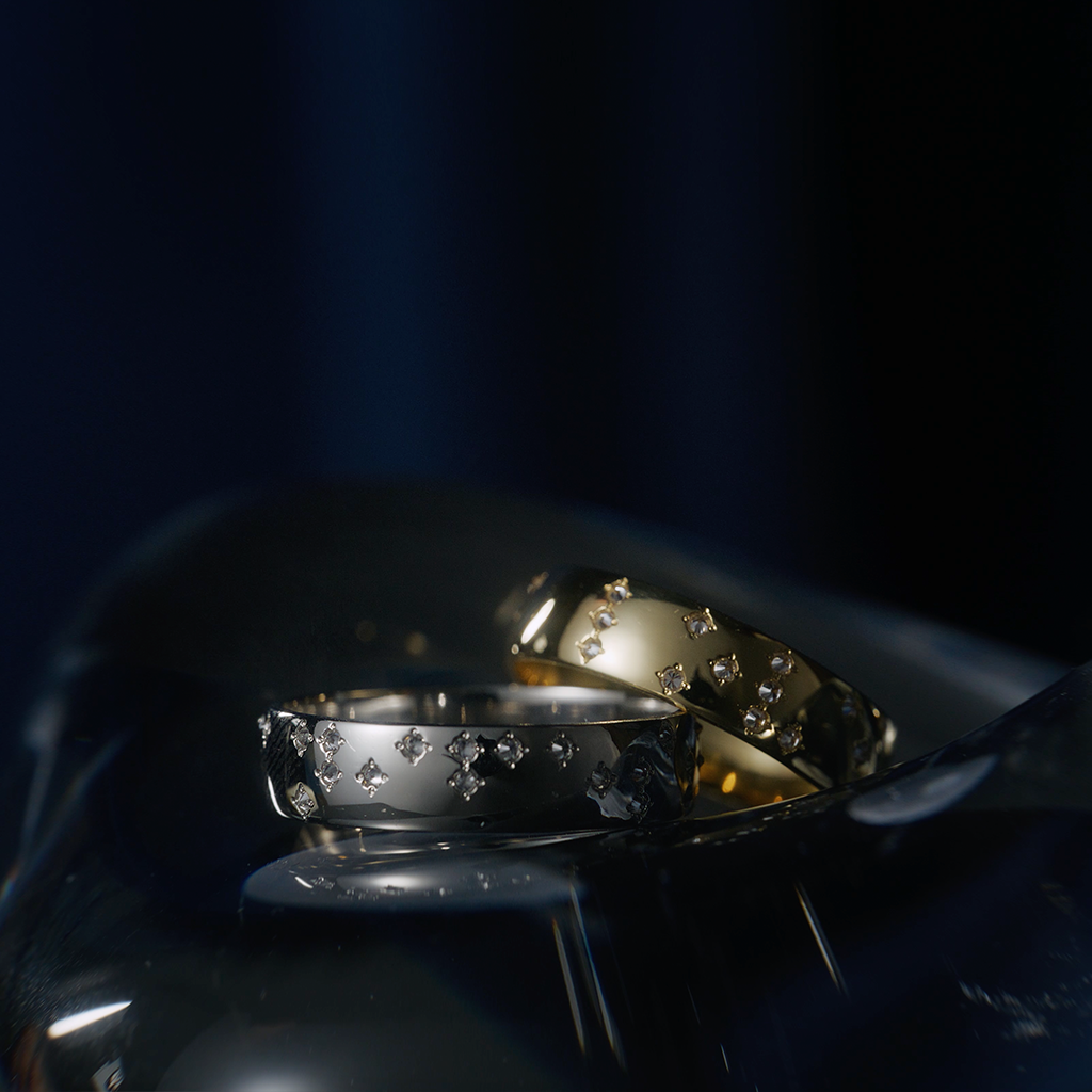 点字ダイヤモンドバンドリング「CUSTOM ORDER」YG - Bridal