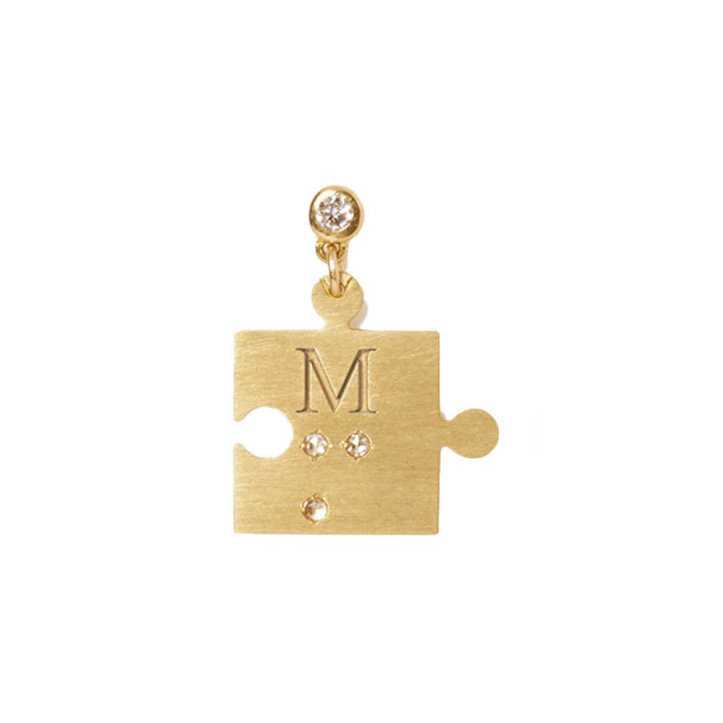 【WEB限定】点字ダイヤモンドパズルピアス(左耳)