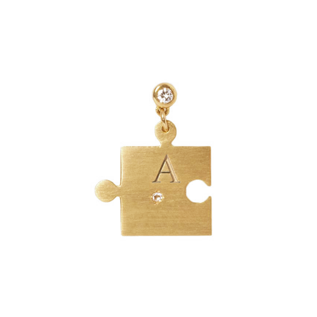 【WEB限定】点字ダイヤモンドパズルピアス(右耳)