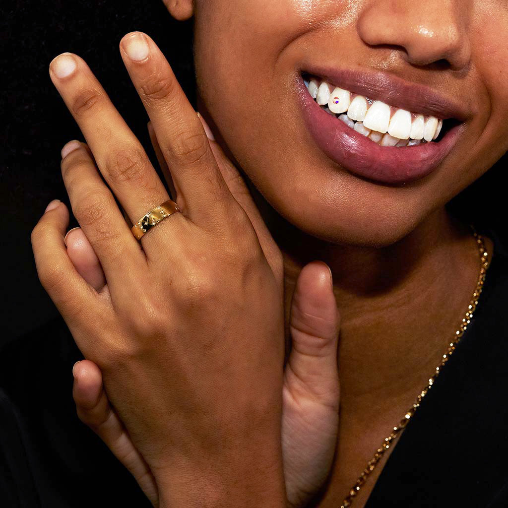 点字ダイヤモンドバンドリング「CUSTOM ORDER」YG - Bridal