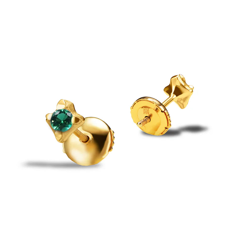 【WEB限定】HANABIエメラルドスタッズピアス