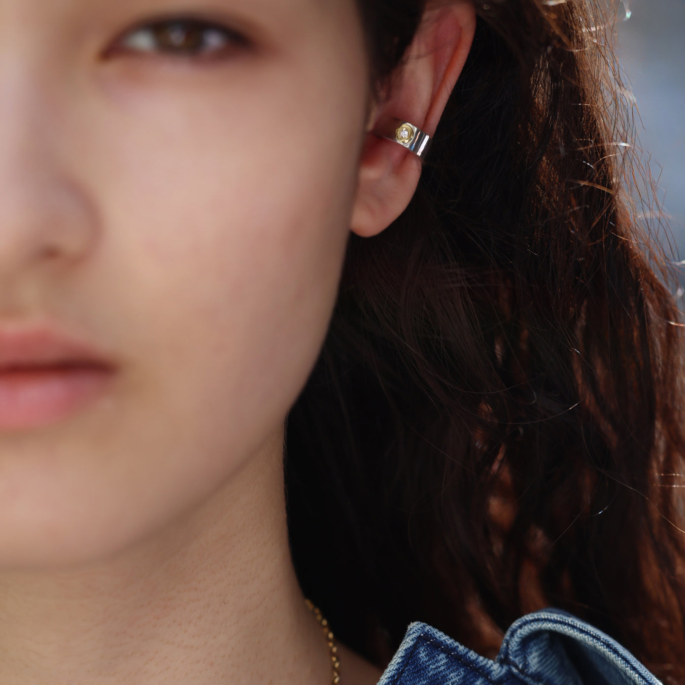 ENオープンダイヤモンドイヤーカフ