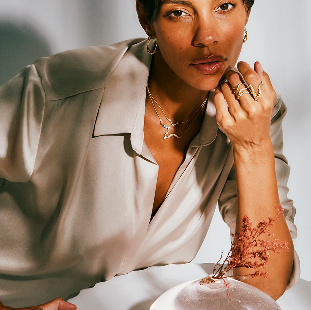 KINTSUGIヴィクトリアフロートダイヤモンドネックレス