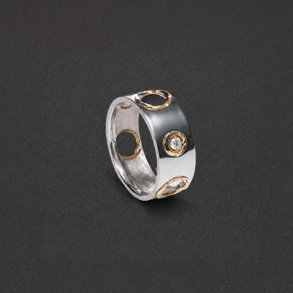 ENオープンダイヤモンドリング PT (8mm) - Mens