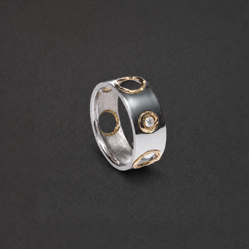ENオープンダイヤモンドリング PT (8mm) - Mens