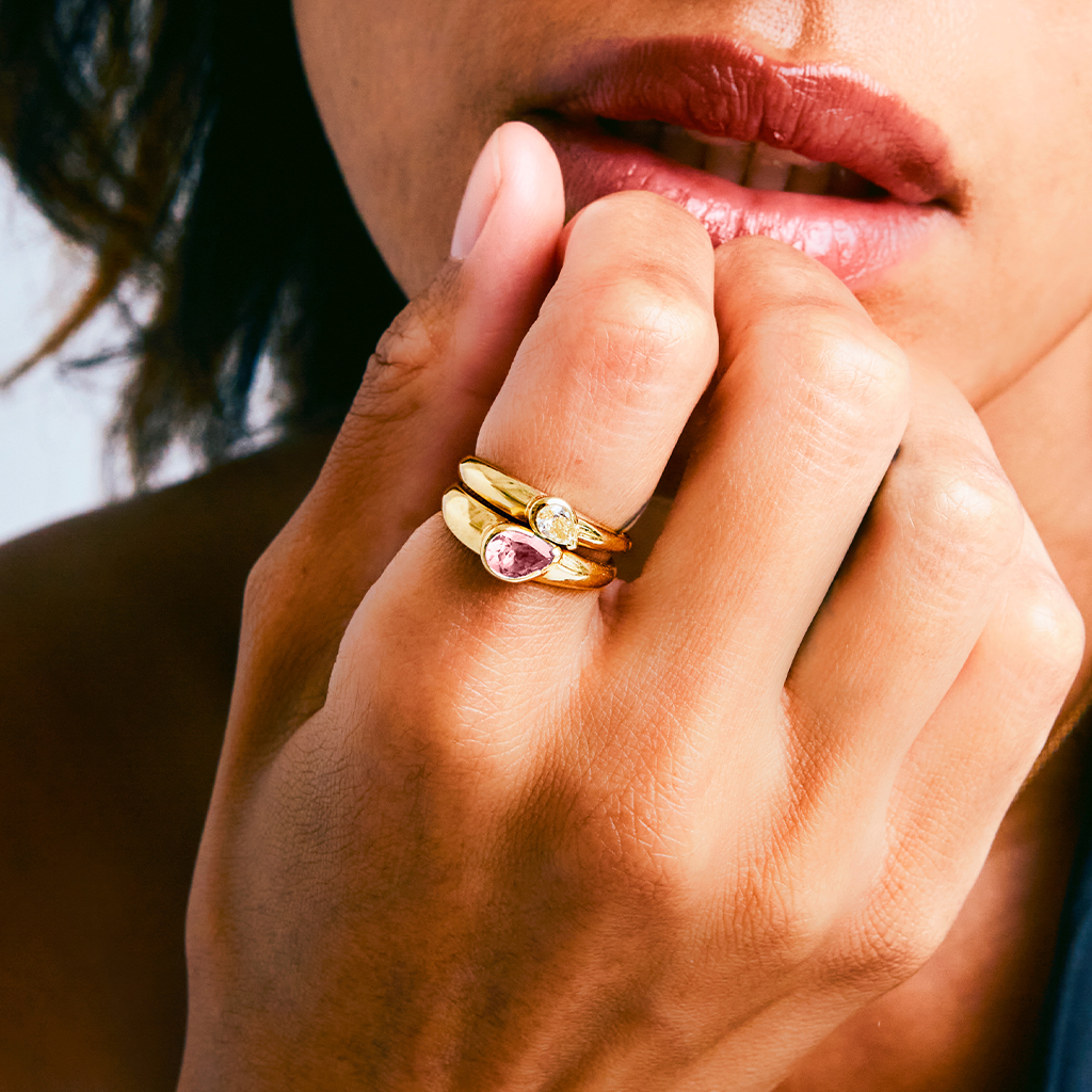 デュオハートスタッキングリング