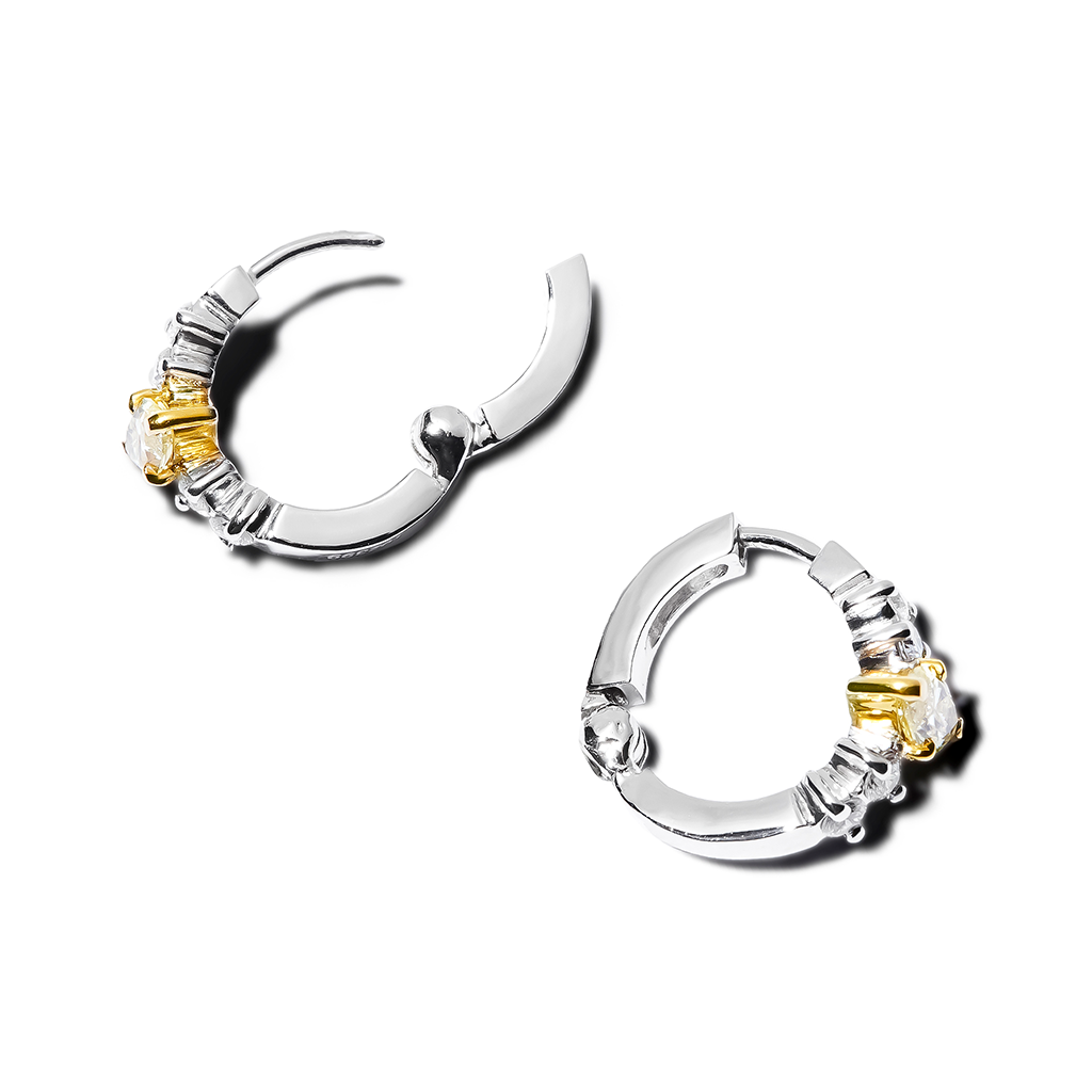 セルフラブギャラクシーダイヤモンドフープピアス - Bridal