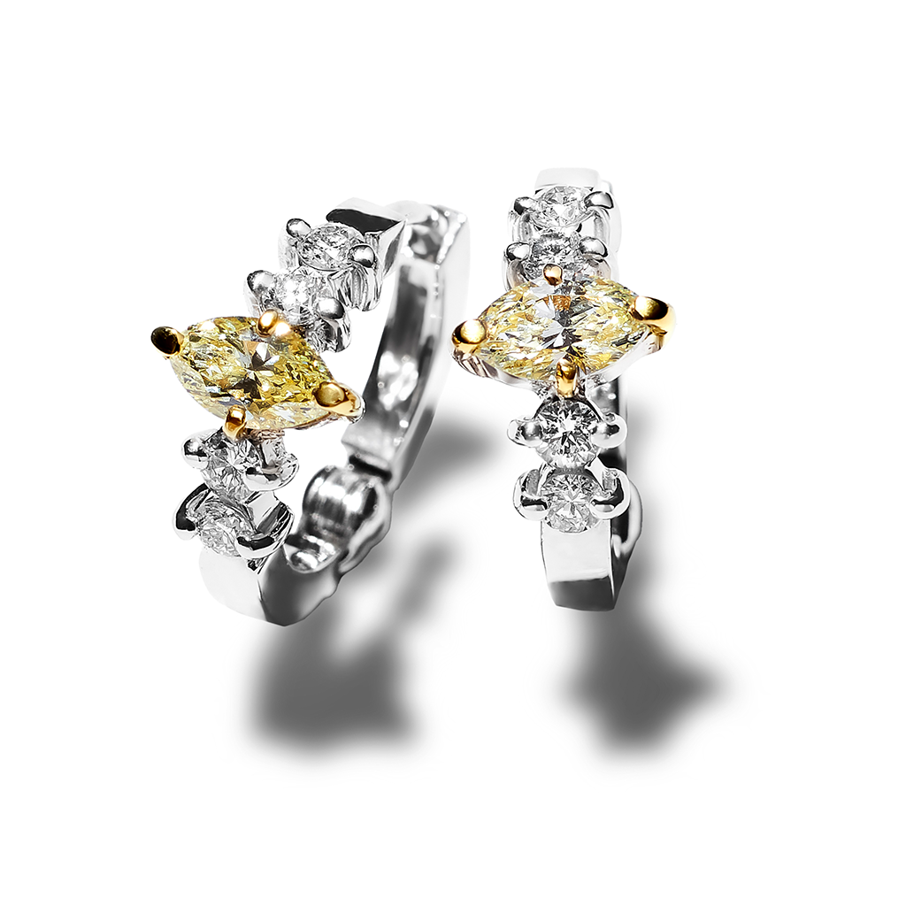 セルフラブギャラクシーダイヤモンドフープピアス - Bridal