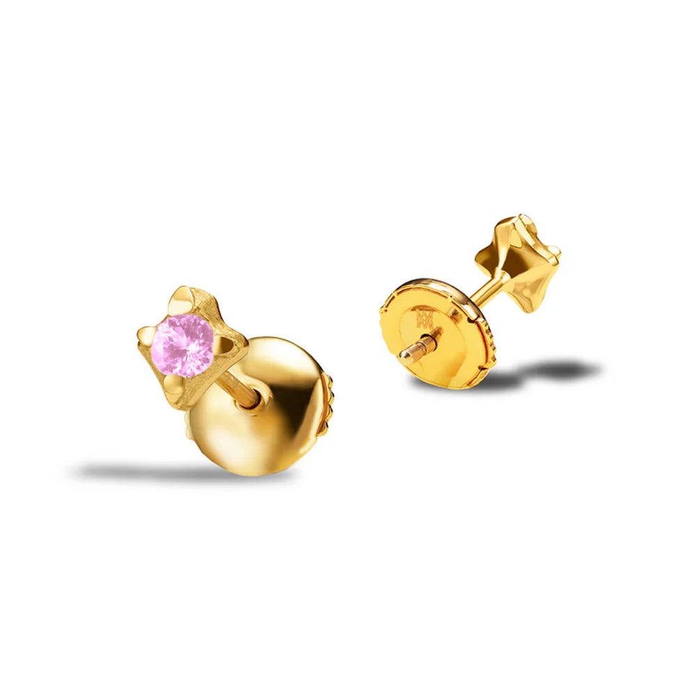【WEB限定】HANABIピンクサファイアスタッズピアス