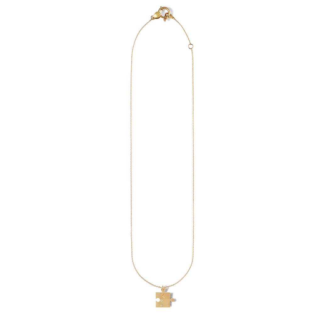 点字ダイヤモンドミニパズルネックレス