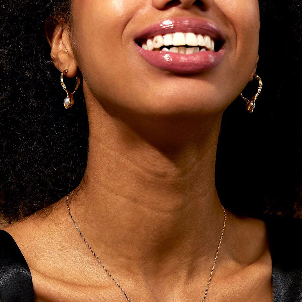 KINTSUGIインフィニティパールフープピアス - Bridal