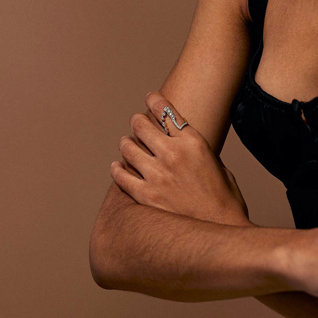 KINTSUGIヴィクトリアフロートパヴェダイヤモンドリング