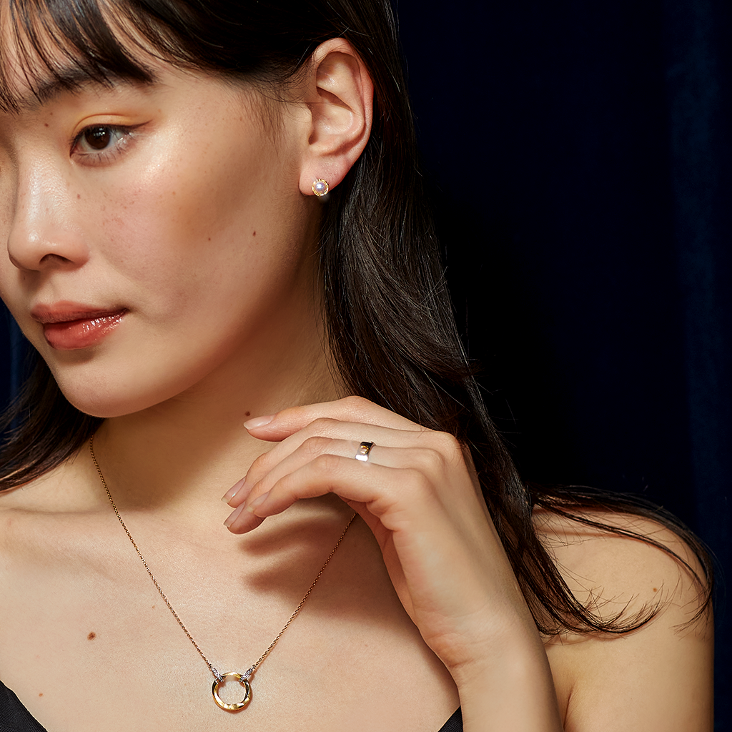 【WEB限定】ENパールスタッズピアス(5mm)