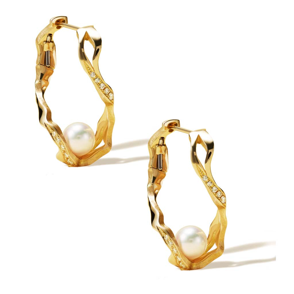 KINTSUGIインフィニティパールフープピアス - Bridal