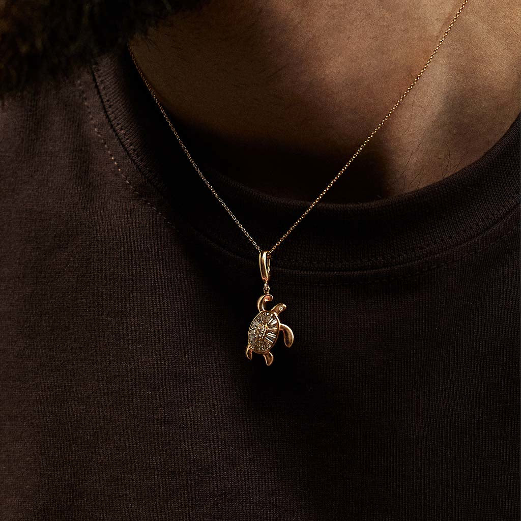 モルディブタートルダイヤモンドチャーム